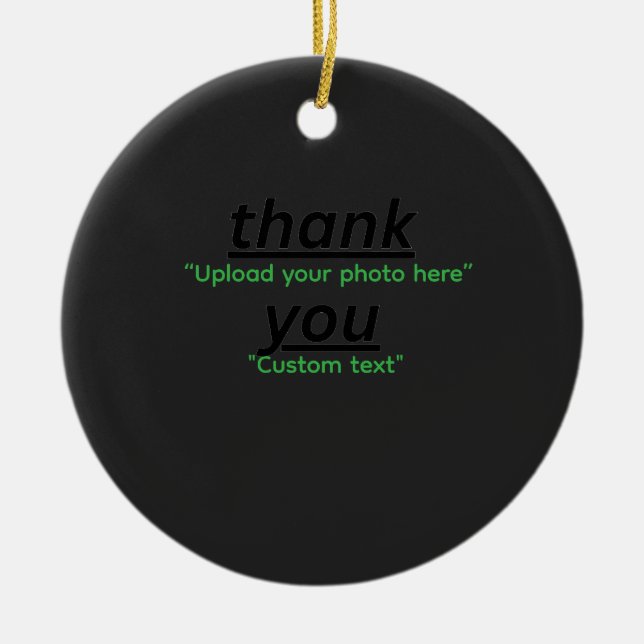Custom Text & Upload Your Photo Personalized Keramik Ornament (Vorne)