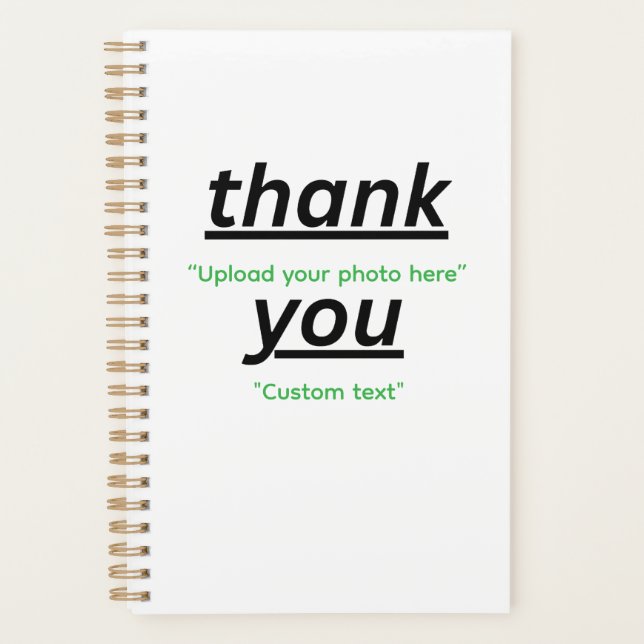 Custom Text & Upload Your Photo Personalized Planer (Vorderseite)