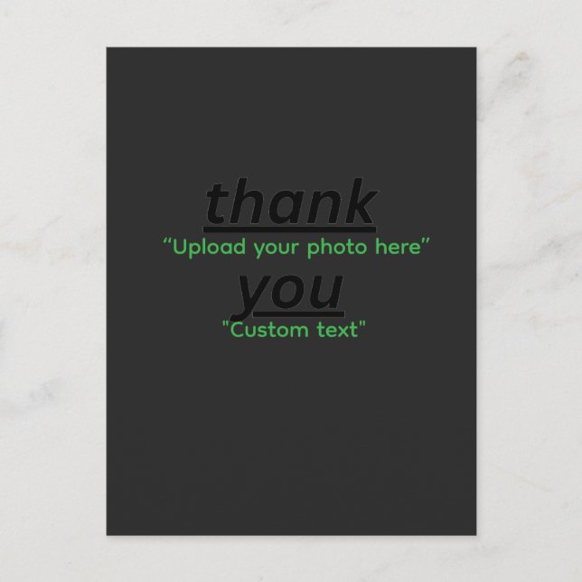 Custom Text & Upload Your Photo Personalized Postkarte (Vorderseite)