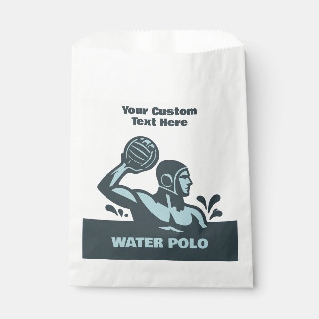 Custom Text Water Polo Geschenktütchen (Vorderseite)
