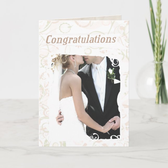 Custom Text Wedding Congratulations Card Karte (Vorderseite)