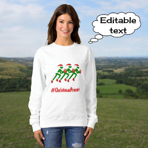 Custom Text Weihnachtsläufer Sweatshirt