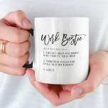 Custom Text Work Bestie Fun CoWorker Colleague Tasse<br><div class="desc">Stellen Sie sich Ihre Arbeit mit dieser lustigen,  völlig anpassbaren Kaffeemaschine-Tasse vor,  mit einer individuellen und individuellen Definition Ihres Büroraumes oder Ihrer Office-Ehefrau. Ein tolles Geschenk für die besondere Person,  die Ihre Arbeit erträglich macht! Fügen Sie ihren individuelle Name in die Beschreibung ein!</div>
