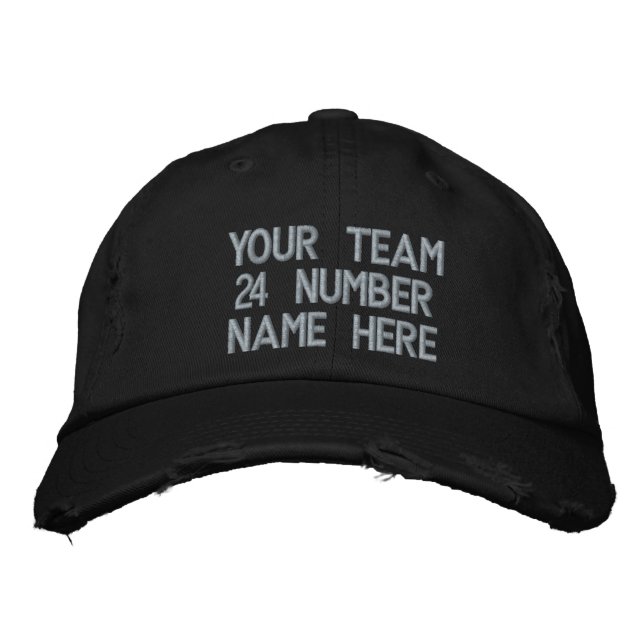 Custom Text Your Hat Embroidered Baseball Cap Bestickte Baseballkappe (Vorderseite)