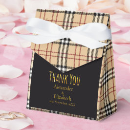 Custom Thank You Scottish tartan pattern Geschenkschachtel