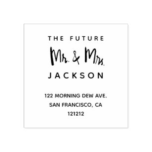 Custom The Future Mr. und Mrs. Rücksendeadresse Gummistempel
