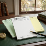 Custom Therapeutic Prescription Note Pad for Docto Notizblock<br><div class="desc">Custom Therapeutic Prescription Note Pad for Mental Health Professionals and Doctors! ____________________________________ Bring a touch of warmth and charm to your professional workspace with this customizable "therapeutic prescription" pad. Designed with a clean, cute aesthetic, it provides a lighthearted way to share encouraging notes, self-care "scripts, " or daily reminders without...</div>