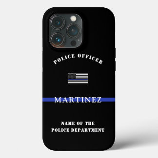 Custom Thin Blue Line Police Officer US Flag Case-Mate iPhone Hülle