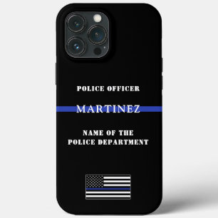 Custom Thin Blue Line Police Officer US Flag Case-Mate iPhone Hülle