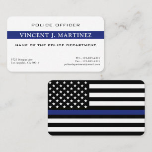 Custom Thin Blue Line Polizeidirektor Polizeiabtei Visitenkarte