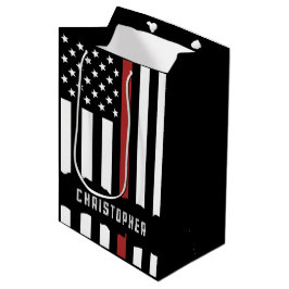 Custom Thin Red Line Feuerwehraufwertung Mittlere Geschenktüte