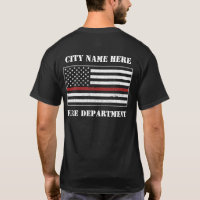 Custom Thin Red Line USA Flag Proud Firefighter
