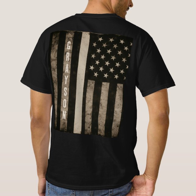 Custom Thin White Line EMS T - Shirt (Rückseite)