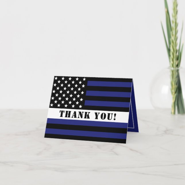 Custom Thin White Line USA Flag EMS EMT Dankeskarte (Vorderseite)