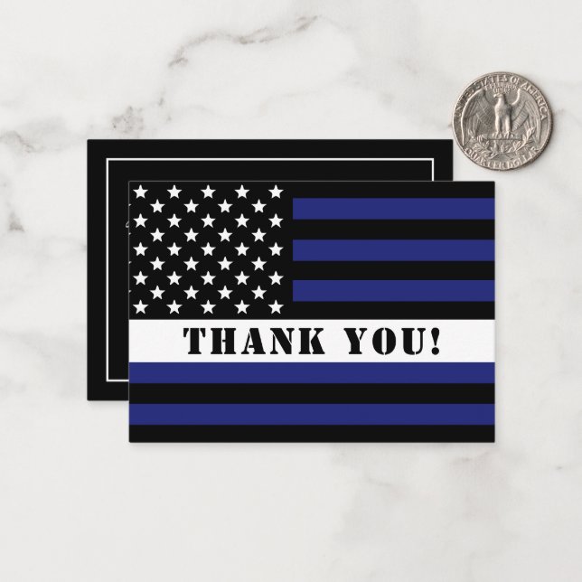 Custom Thin White Line USA Flag EMS EMT Mitteilungskarte (Vorderseite/Rückseite Beispiel)