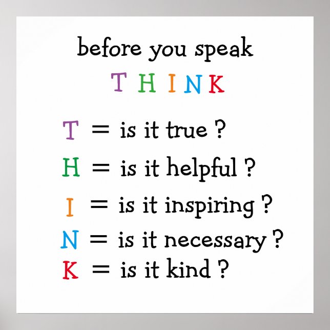 Custom THINK Poster Print (Vorne)