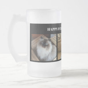 Custom Three Foto Happy Vathers Day Tasse