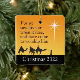 Custom Three Wise Men Star of Bethlehem Christmas Keramikornament