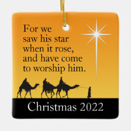 Custom Three Wise Men Star of Bethlehem Christmas Keramikornament