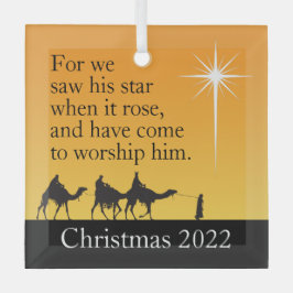 Custom Three Wise Men Star of Bethlehem Christmas Ornament Aus Glas