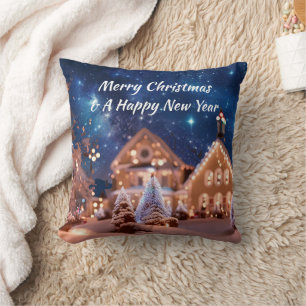 Custom Throw Kissen mit Outdoorweihnachtszene