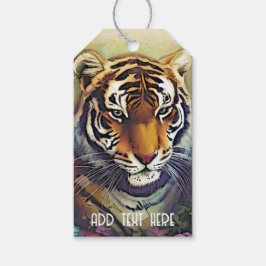 Custom Tiger Text Gift Tag Geschenkanhänger