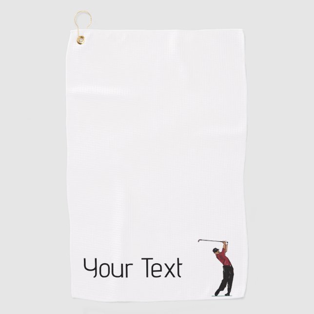 Custom Tiger Woods Logo Golf Club Handtuch (Vorderseite)