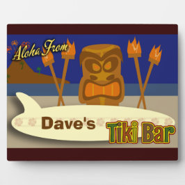 Custom Tiki Bar Sign Fotoplatte