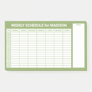 Custom Title Weekly Planner Post-it Klebezettel