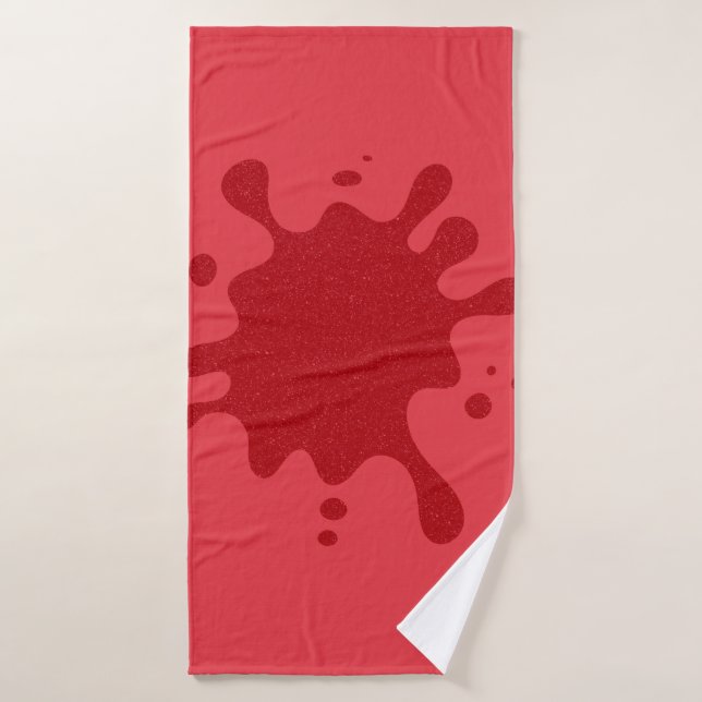Custom Tomate Red Splash Badetuch Badehandtuch (Badehandtuch)