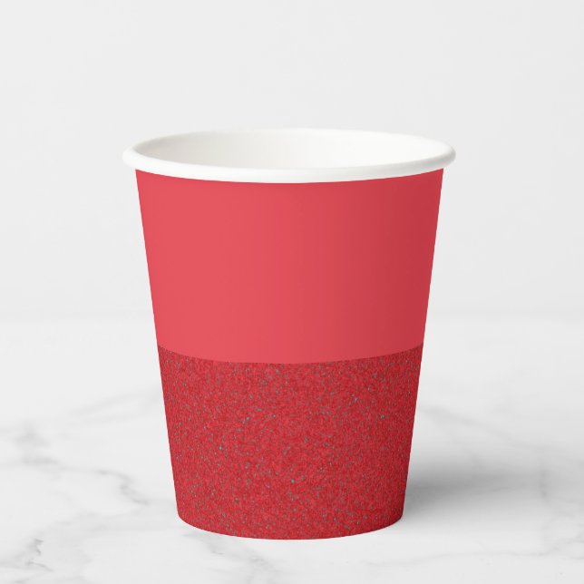 Custom Tomato Red Bottom Texture Cup Pappbecher (Vorderseite)
