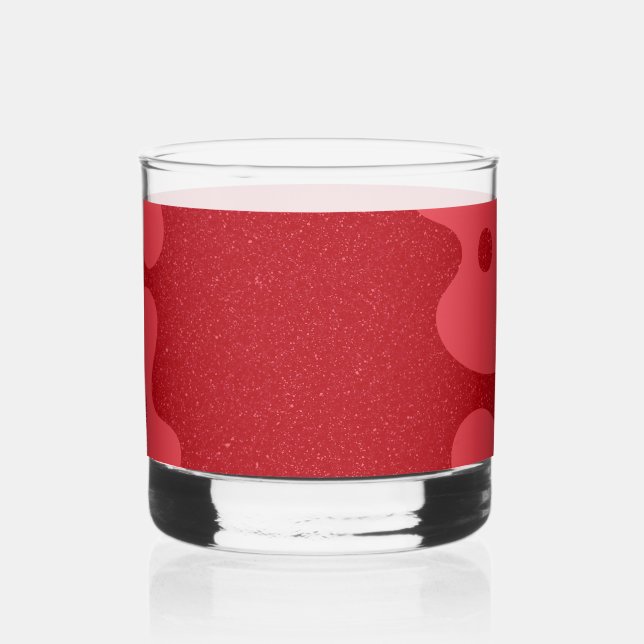 Custom Tomato Red Bubble Rocks Glass Whiskyglas (Links)