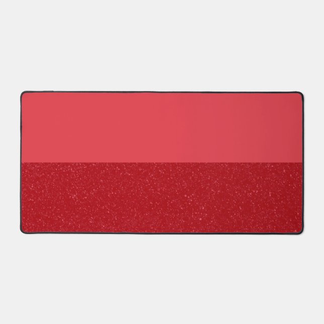 Custom Tomato Red Desk Mat – Bold Split Design (Recto)