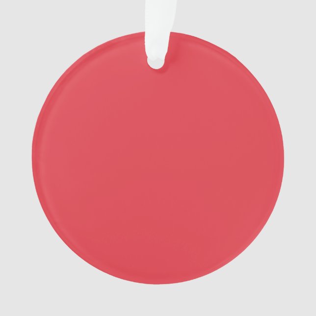 Custom Tomato Red Dualfinish Acryl Ornament (Vorderseite)