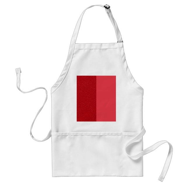 Custom Tomato Red Duo Block Apron Schürze (Vorne)