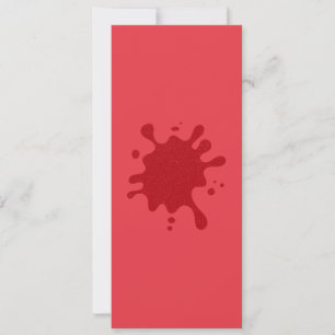 Custom Tomato Red Flat Card mit Textured Splash