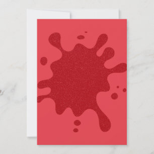 Custom Tomato Red Ink Splash Card Save The Date