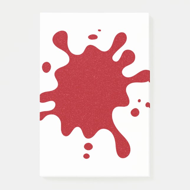Custom Tomato Red Paint Splash Post-It Notes Post-it Klebezettel (Vorderseite)