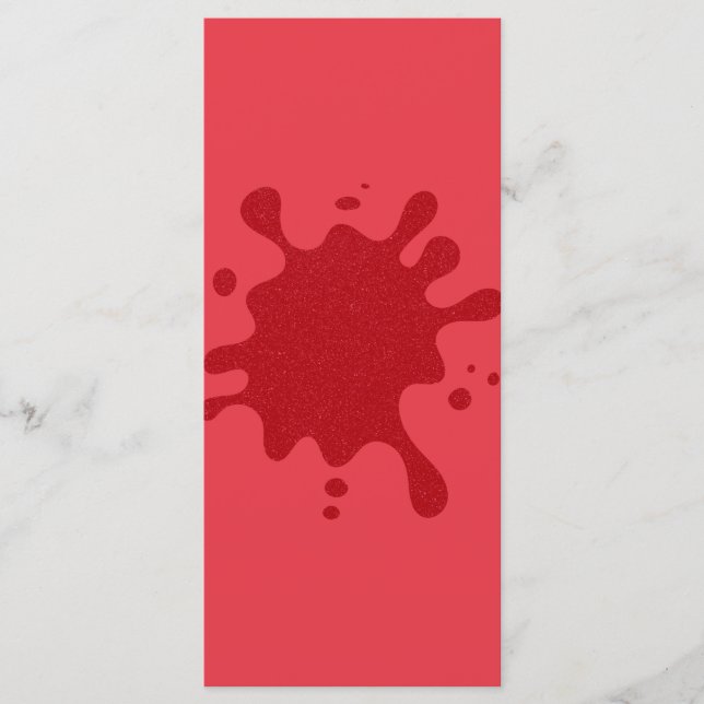 Custom Tomato Red Platsch Menu Card Menükarte (Vorderseite)