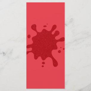 Custom Tomato Red Platsch Menu Card Menükarte