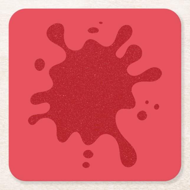 Custom Tomato Red Spill Paper Untersetzer (Vorderseite)