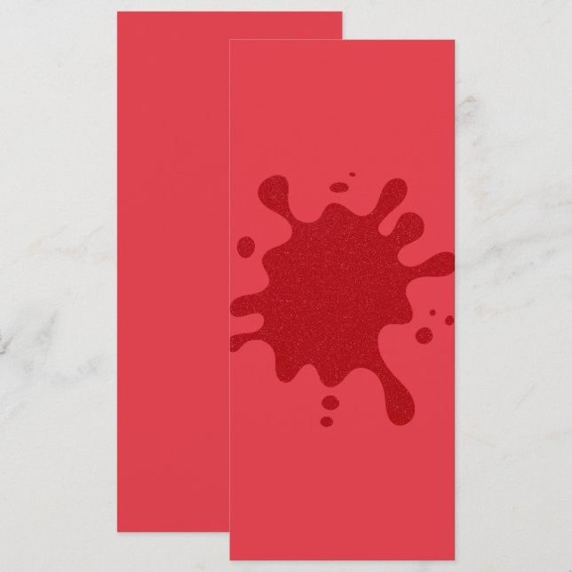 Custom Tomato Red Splash Flat Card (Tomato Noise) (Vorne/Hinten)