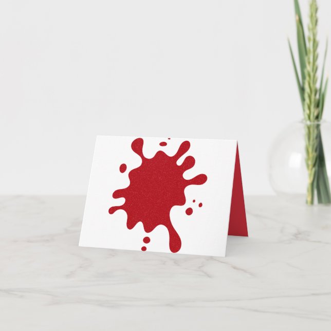 Custom Tomato Red Splash geklappt Dankeschön Karte (Vorderseite)