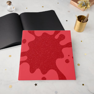 Custom Tomato Red Splash Guestbook Gästebuch