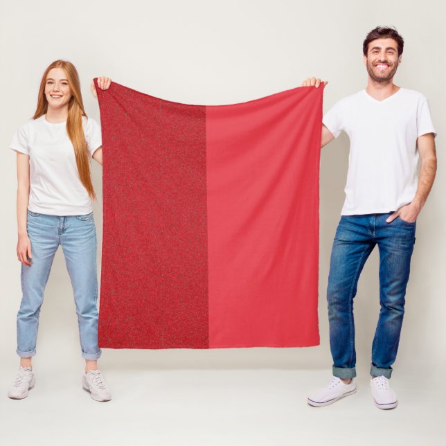 Custom Tomato Red Split Fleece Blanket (Beispiel)
