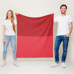 Custom Tomato Red Split Fleece Blanket
