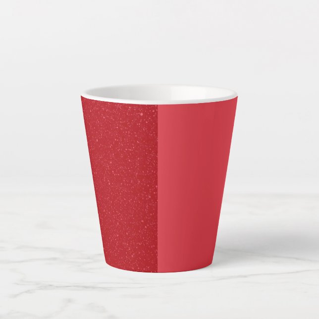 Custom Tomato Red Split Latte Mug (Devant)