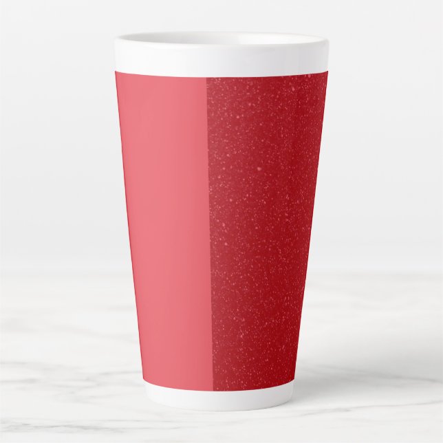 Custom Tomato Red Split Texture Latte Mug (Devant)