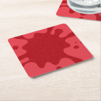 Custom Tomato Red Spritzer Paper Untersetzer