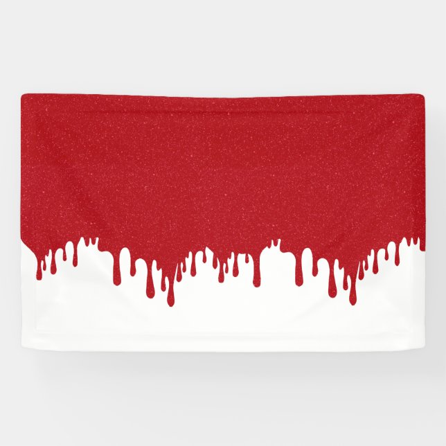Custom Tomato Red Tropfen Gloss Banner (Horizontal)